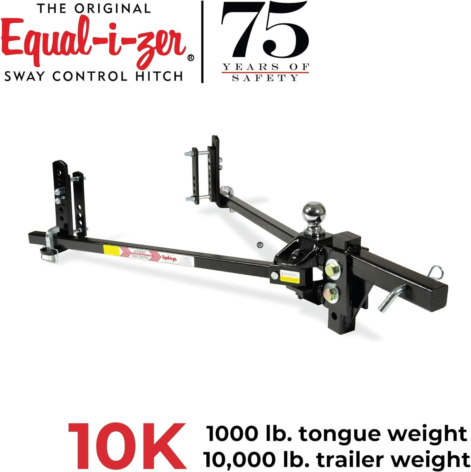 Equal-i-zer 90001001 Weight Distribution Hitch Head – 10,000 lb GTW Adjustable Sway Control, Shank Not Included - Image 2