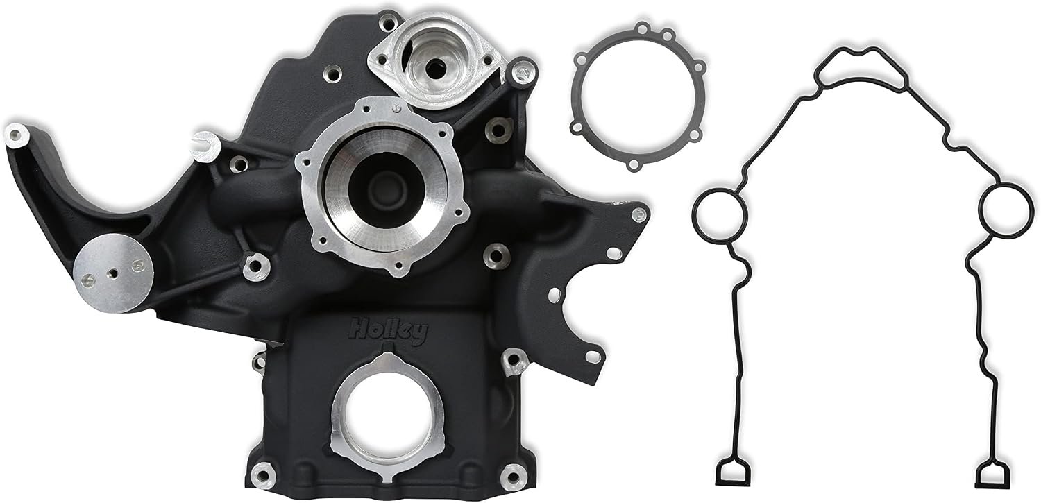 Holley 202-91BK Mid-Mount Accessory Drive System – Black Finish – Gen III HEMI VVT Engine Accessory Kit - Image 5