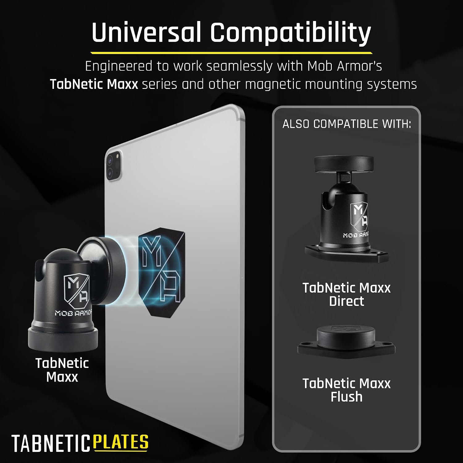 Mob Armor TabNetic Plate Accessory TABNPLACC – Magnetic Mount Adapter Plate for Tablets and Large Devices - Image 5