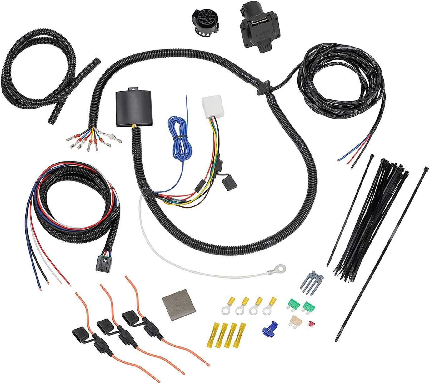 Tekonsha 22119 Tow Harness 7-Way Complete Kit – Vehicle-Specific Trailer Wiring Kit with 7-Blade Connector and Hardware