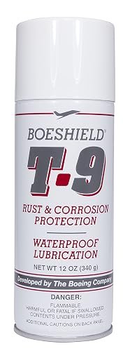 Boeshield T-9 T90012 Rust & Corrosion Protection Spray – 12 oz Waterproof Lubricant Aerosol for Marine and Automotive Use