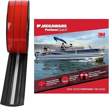 Megaware PontoonGuard 30240 Black Pontoon Protection Kit – 40ft Marine Tube Guard with UV-Resistant Construction