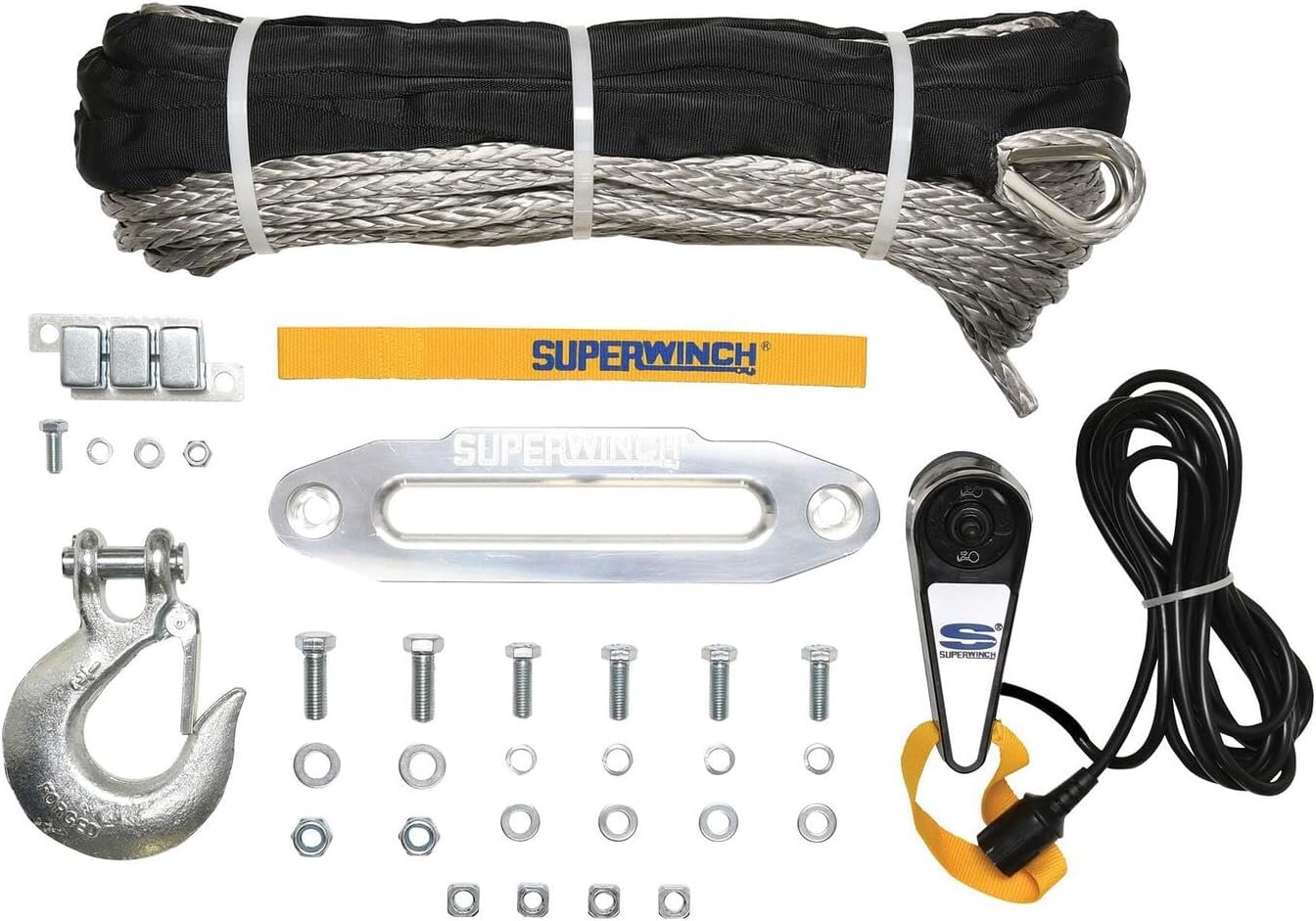 Superwinch 1595201 Tiger Shark 9500SR Winch – 9500 lb Capacity, 3/8 in x 80 ft Synthetic Rope, 5.2 HP Motor - Image 5