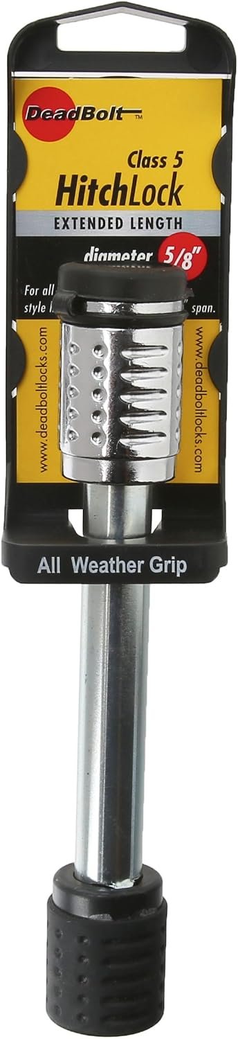 C.T. Johnson RH5XL Class 5 Receiver Hitch Lock – Extra-Long 5/8in Locking Pin for Heavy-Duty Towing