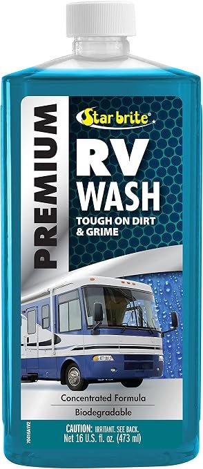 Star brite 070416P RV Wash & Wax – 16 oz Concentrated Cleaner with Carnauba Wax for Motorhomes Travel Trailers and Campers