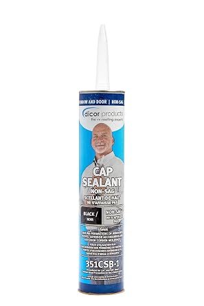 Dicor 351CSB1 Cap Sealant Black – Non-Sag RV Exterior Sealant with UV-Resistant Paintable Formula