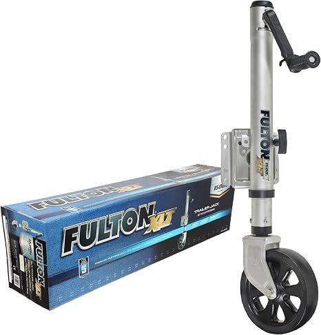 Fulton 141133 XLT Swing-Away Trailer Jack – 1500 lb Bolt-On Marine Tongue Jack with Corrosion-Resistant Finish