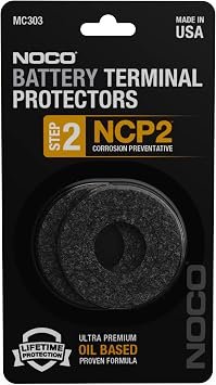 NOCO MC303 Battery Terminal Felt Washers – 2 Pack Corrosion Prevention Washers for Automotive Battery Posts