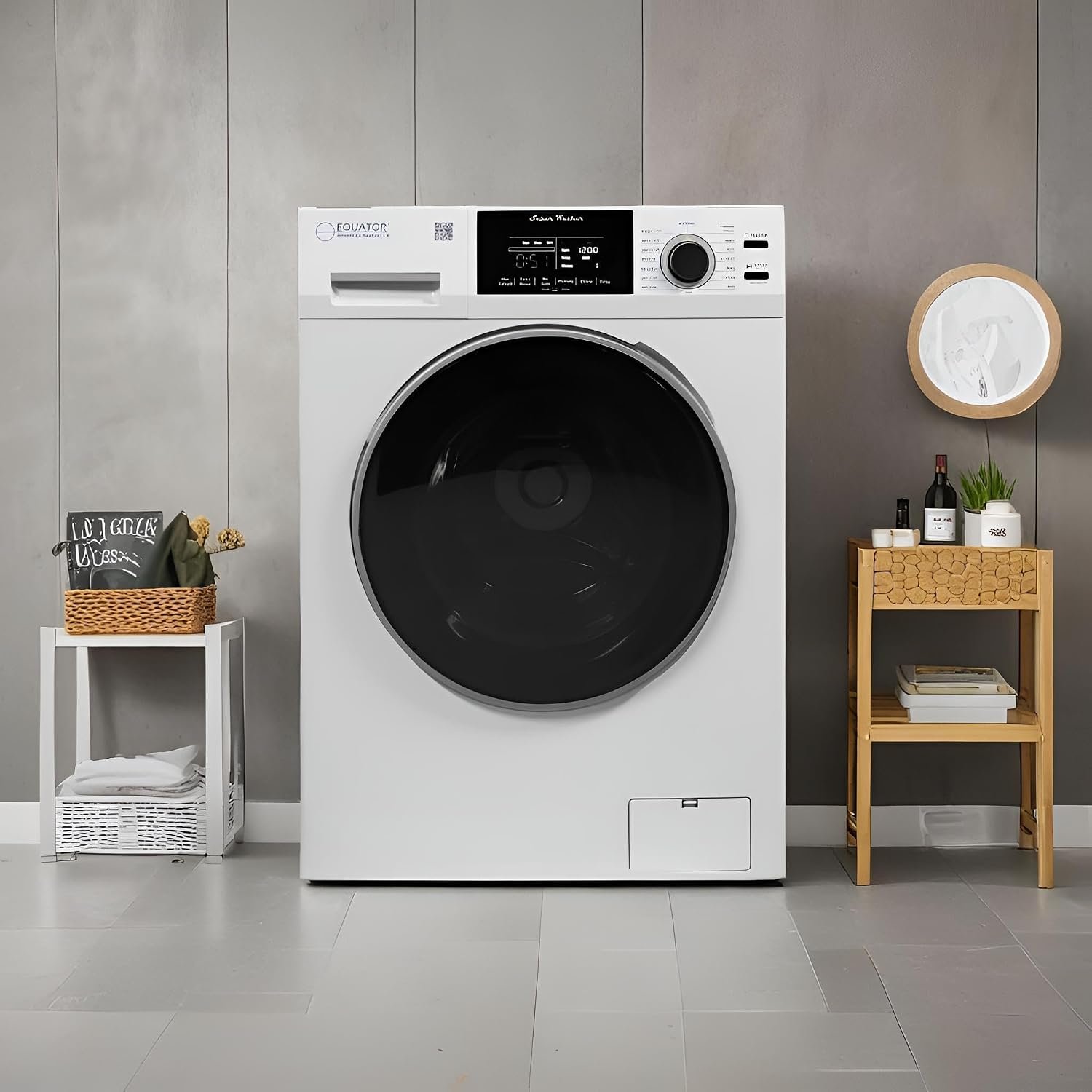 Pinnacle 21835XL Front Load Washer – 18 lb Capacity White Finish with 2.2 Cu Ft Stainless Drum and Sanitize Cycle - Image 7