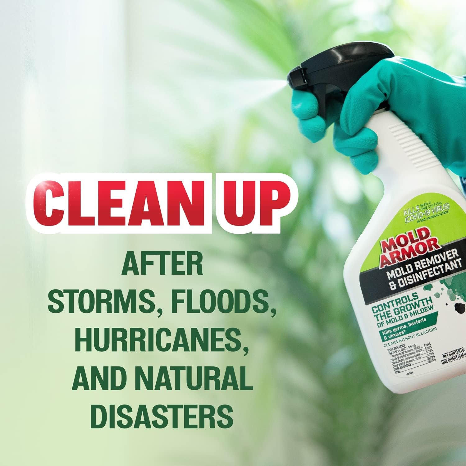 Mold Armor FG552 Mold Remover and Disinfectant – 32 oz Trigger Spray for Mold, Mildew and Bacteria Cleanup - Image 3