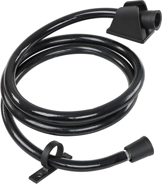 Empire Faucet RDUHS60BLK Shower Hose Kit – 60in Black Vinyl Hose with Bracket Included for 60 Series Ultra Shower Heads