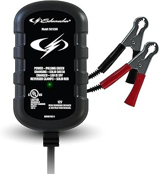Schumacher SC1299 800mA 12V Battery Maintainer – Automatic Charger for Long-Term Battery Storage