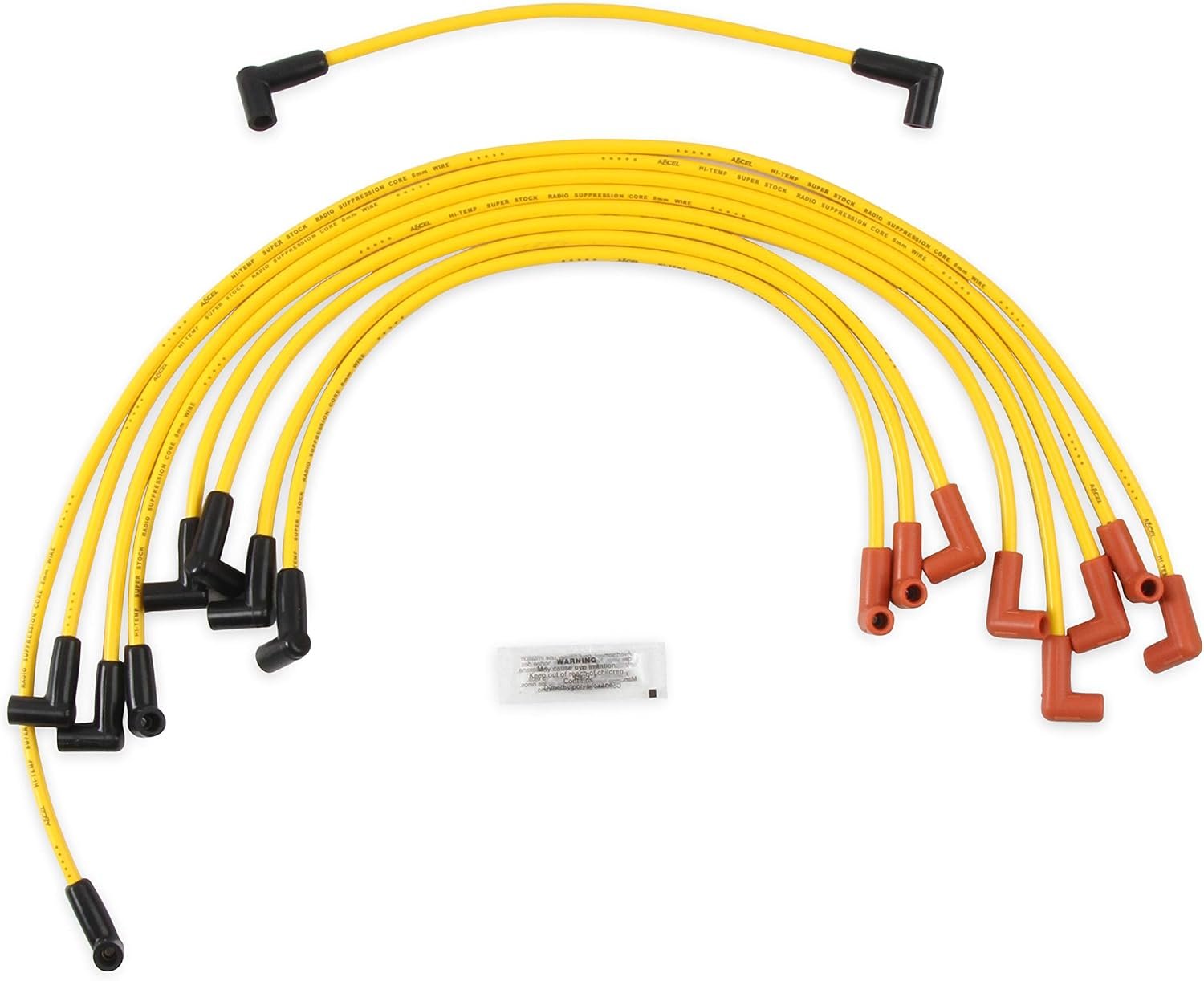 ACCEL 4048 Super Stock 8mm Spark Plug Wire Set – Performance Ignition Wires with Low-Resistance Conductor Core