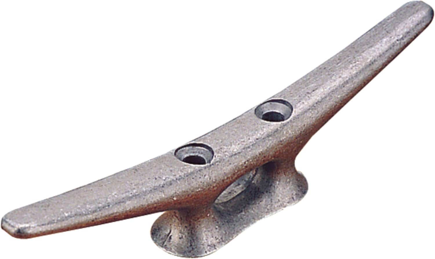 Sea-Dog 461081 Open Base Flat Head Cleat – 8in Die-Cast Aluminum Dock Cleat – Countersunk Mounting Design