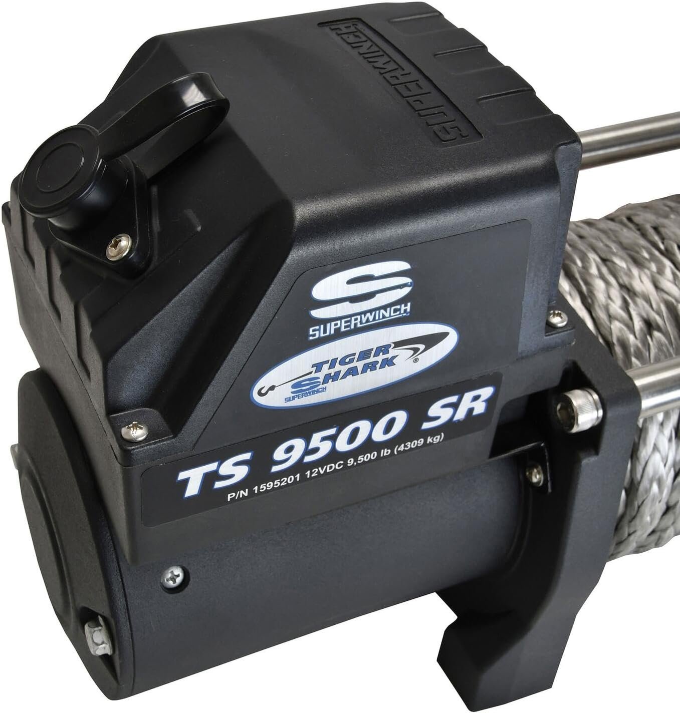 Superwinch 1595201 Tiger Shark 9500SR Winch – 9500 lb Capacity, 3/8 in x 80 ft Synthetic Rope, 5.2 HP Motor - Image 7
