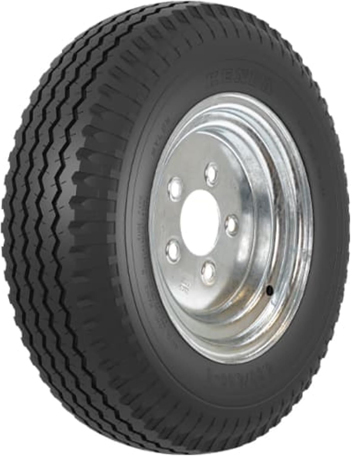 Americana 30000 Loadstar K371 4.80×8 Bias Trailer Tire and White Wheel – 4-Ply Construction with White Steel Rim