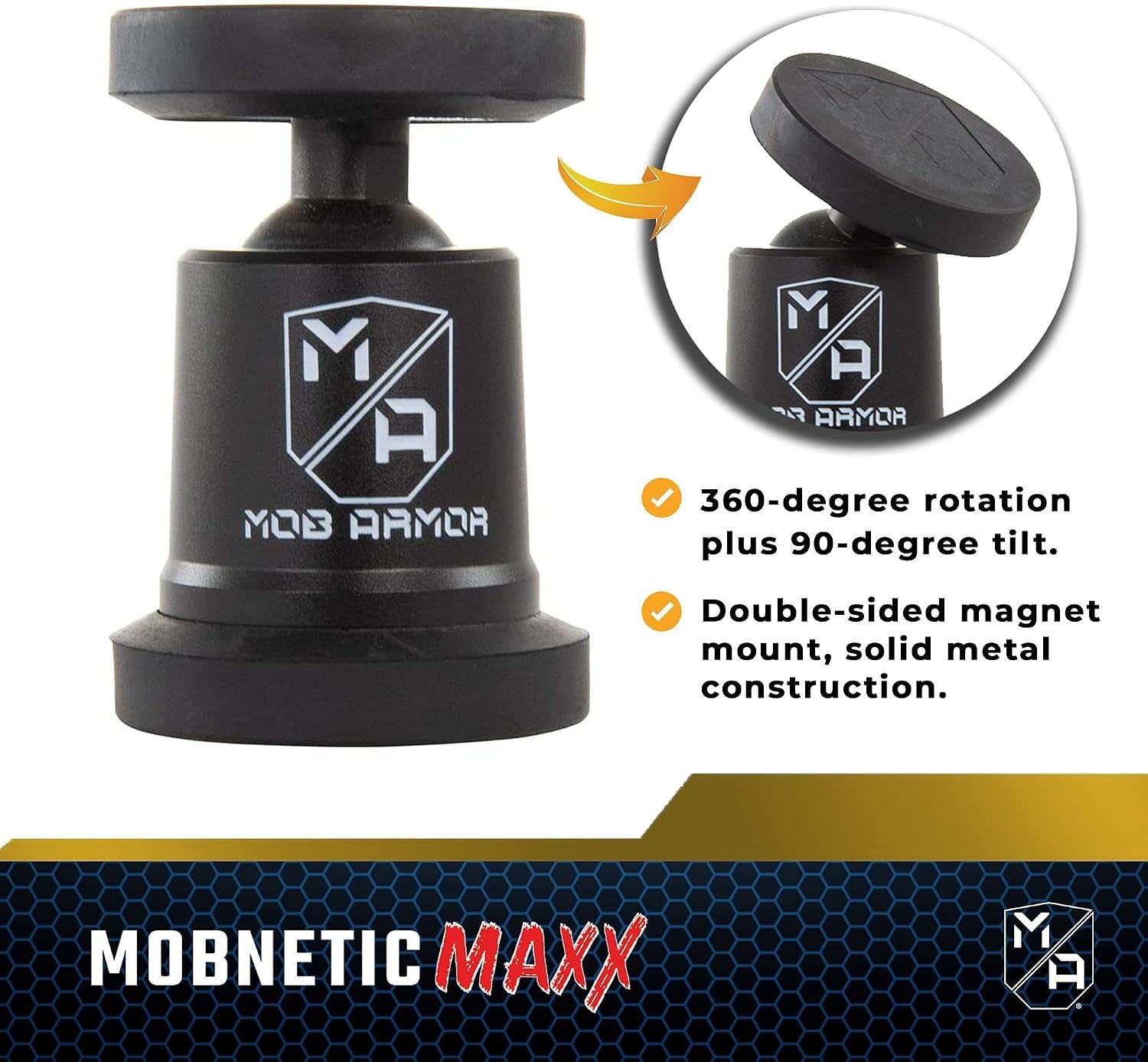 Mob Armor MOBNMXRD MobNetic Maxx Magnetic Phone Mount – Red Billet Aluminum Body with 90lb Pull Force & 360° Rotation - Image 7