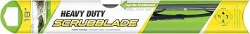 Scrubblade SB1800 Heavy Duty Wiper Blade – 18in Graphite-Coated Dual Scrubbing Design with Steel Frame and Universal Adapter