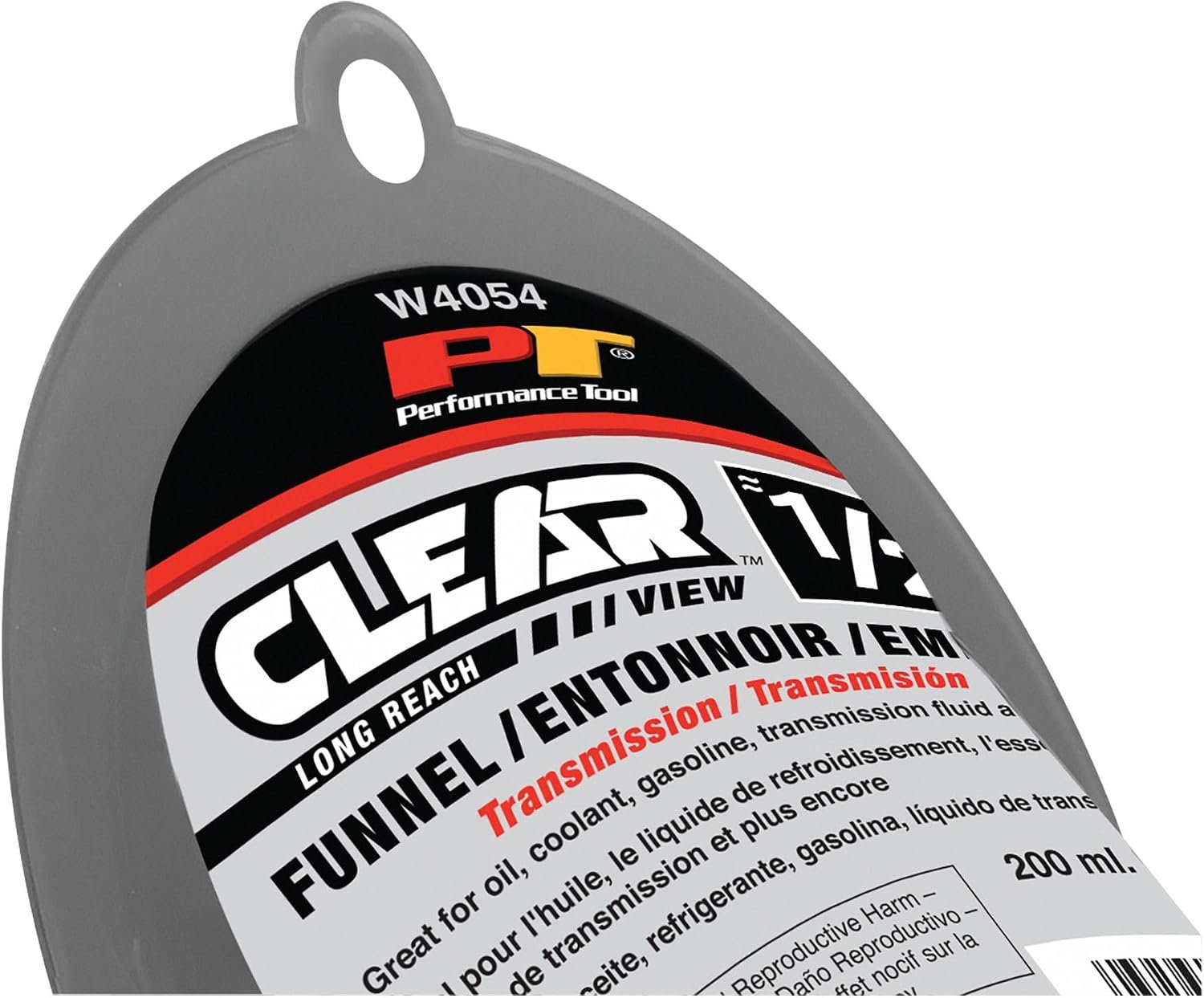Performance Tool W4054 Clear View Long Reach Funnel – 11.4in Polypropylene Funnel with 200ml Capacity and Splash Guard - Image 5