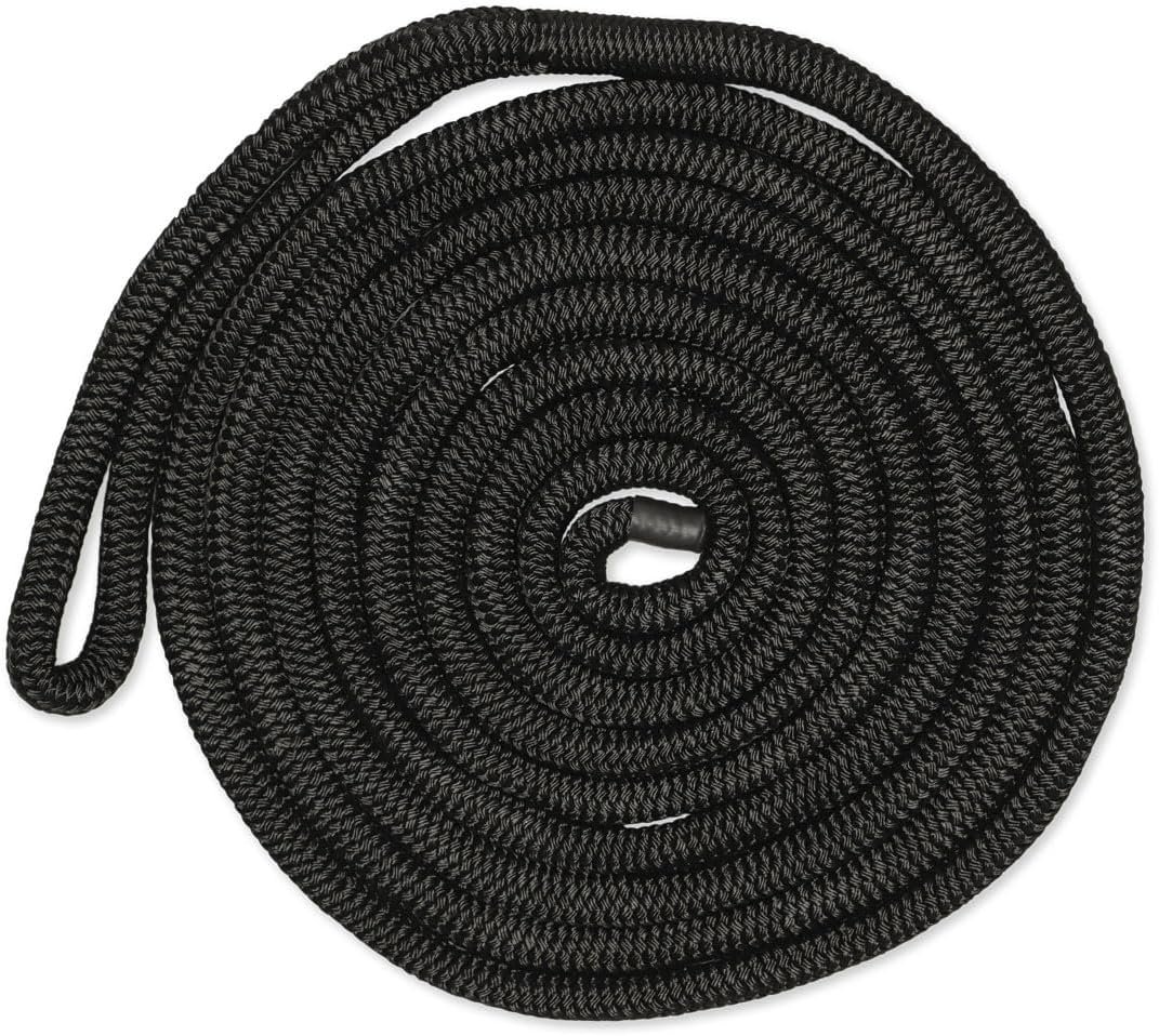CMP Group CDL3440BK Double-Braid Composite Dock Line – 3/4-In x 40-Ft Length, Black Marine Mooring Rope