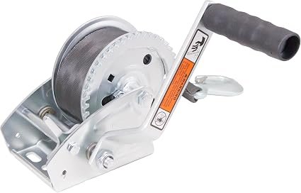 Dutton-Lainson 15305 Trailer Winch with Strap – 1,400 lb Capacity, Zinc-Plated Finish, 20 ft Strap Included