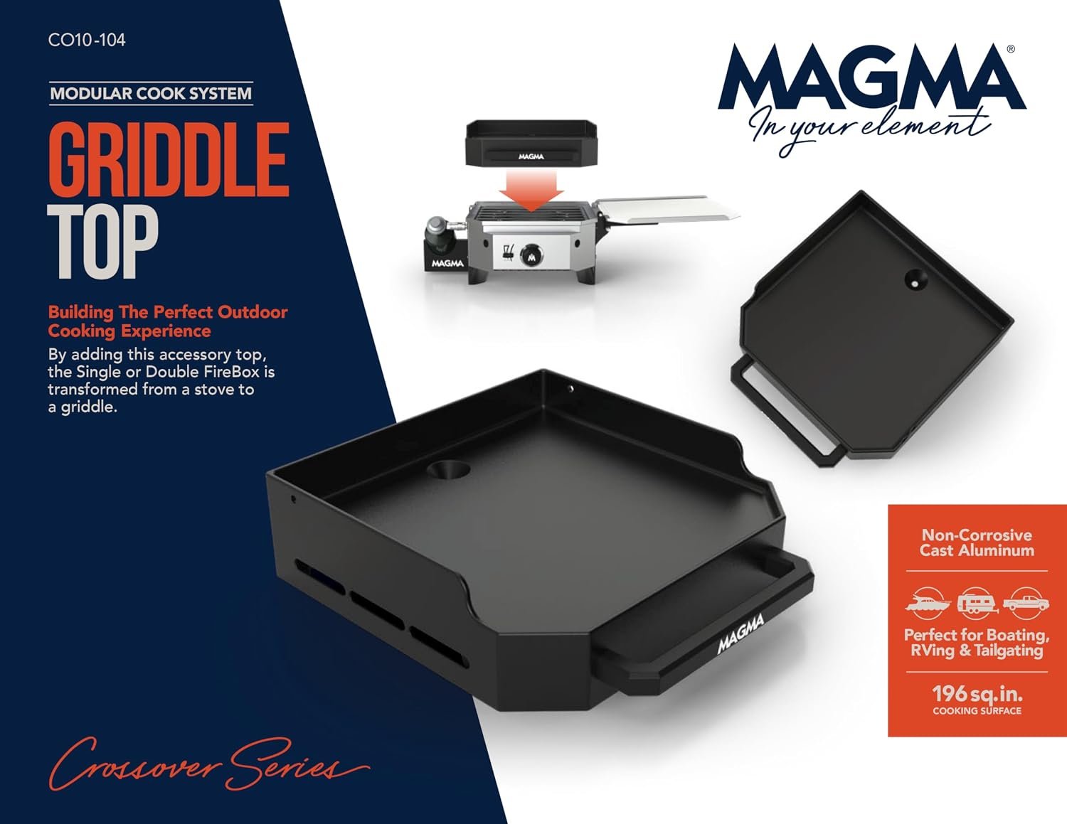Magma C0-10104 Griddle Top – Flat Cooking Surface Accessory for Compatible Grill Systems - Image 2