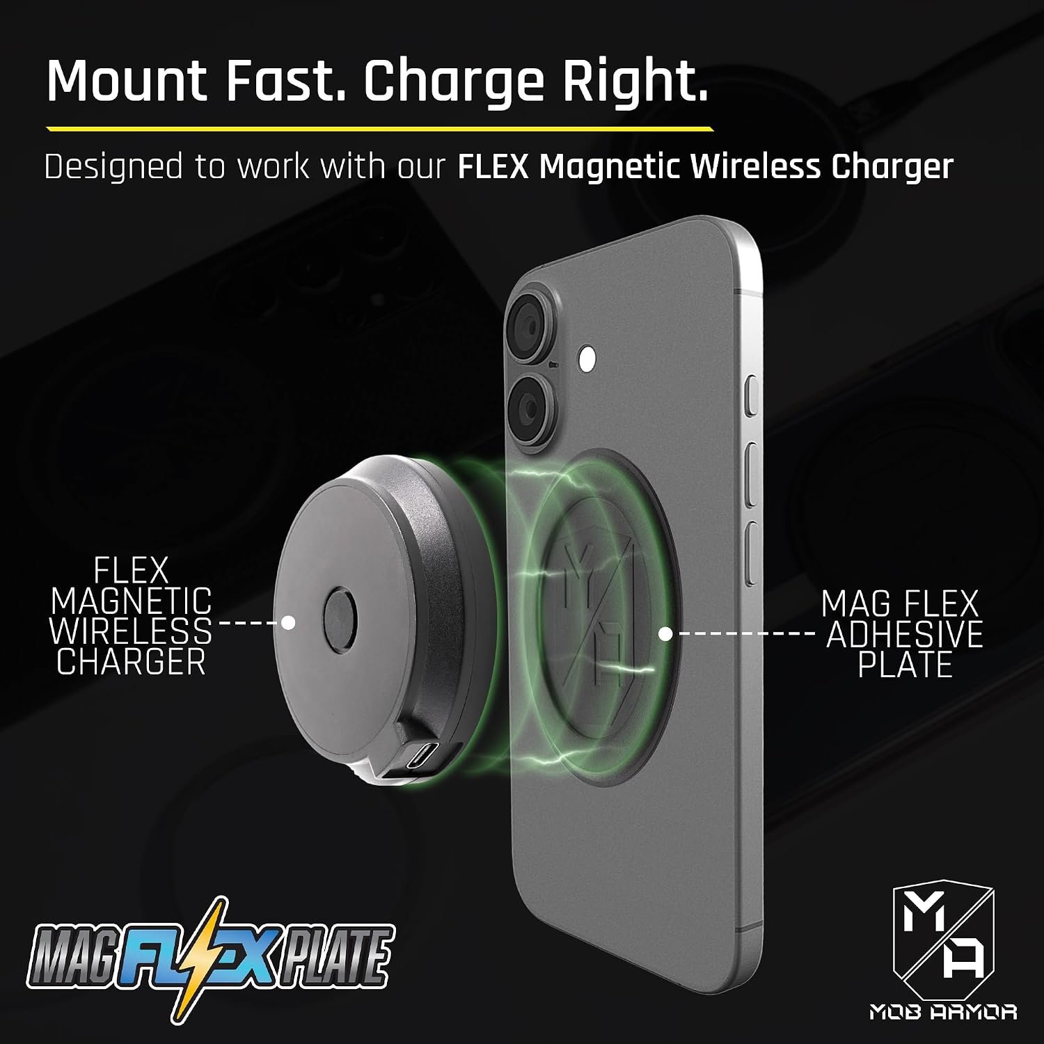 Mob Armor Flex Magnetic Accessory Plate MAGFLEX – Universal Metal Device Plate for Magnetic Mount Systems - Image 4