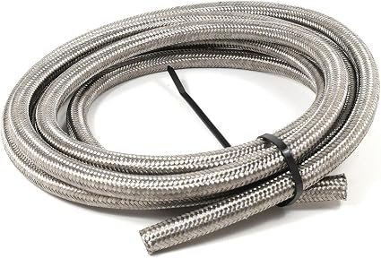 SpeedFX 5321620 Braided Stainless Racing Hose – -16AN Performance Hose, 20 ft Length for Fuel, Oil, and Coolant Systems