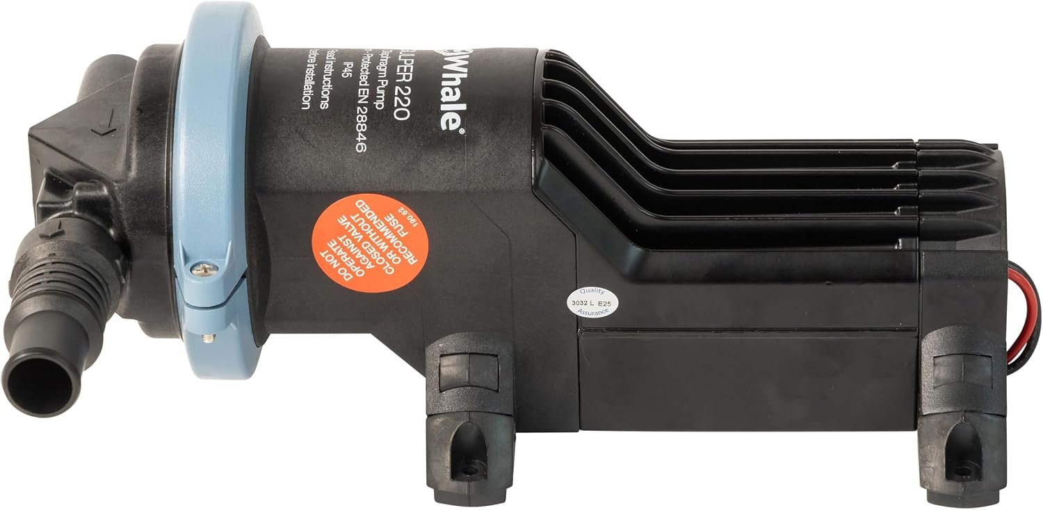 Whale BP1554 Gulper 220 Waste Pump – 24V Self-Priming Diaphragm Pump for Marine Grey Water Systems - Image 2