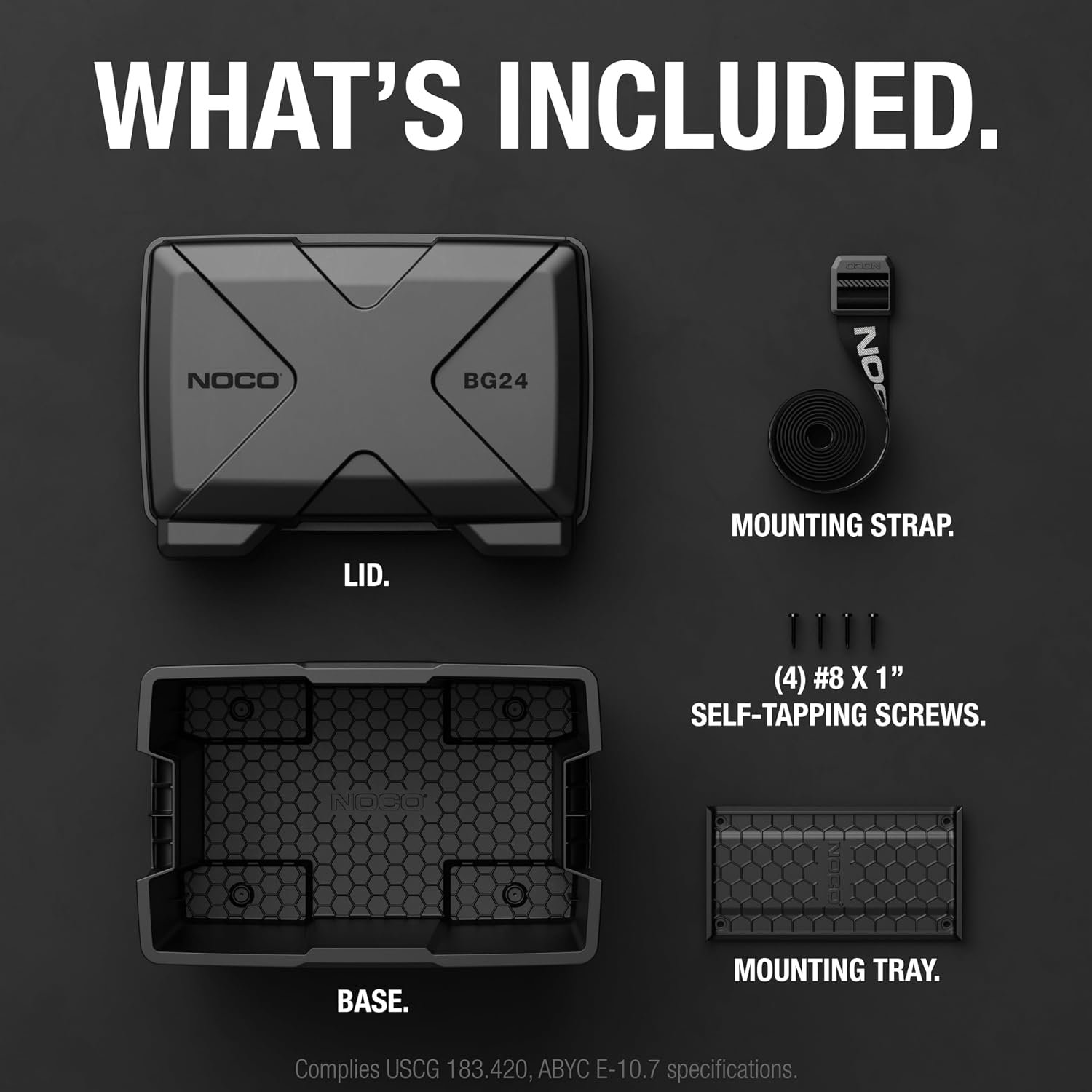 NOCO BG24 Group 24 Battery Box – Heavy-Duty Polypropylene Battery Enclosure with Strap and Ventilation Ports - Image 5