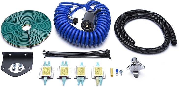 Roadmaster 15247 Towed Vehicle Wiring Kit – 4-Wire to 7-Wire Flexo-Coil Wiring System for Flat Towing