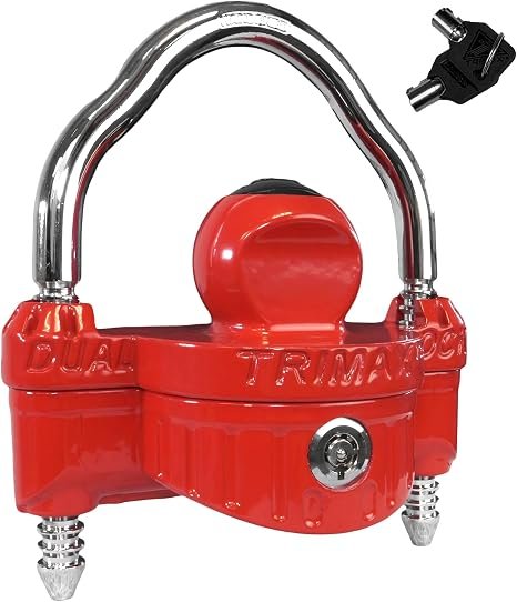 Trimax UMAX25D Universal Narrow Body Steel Shackle Lock – Hardened Steel Construction with Dual Key Security