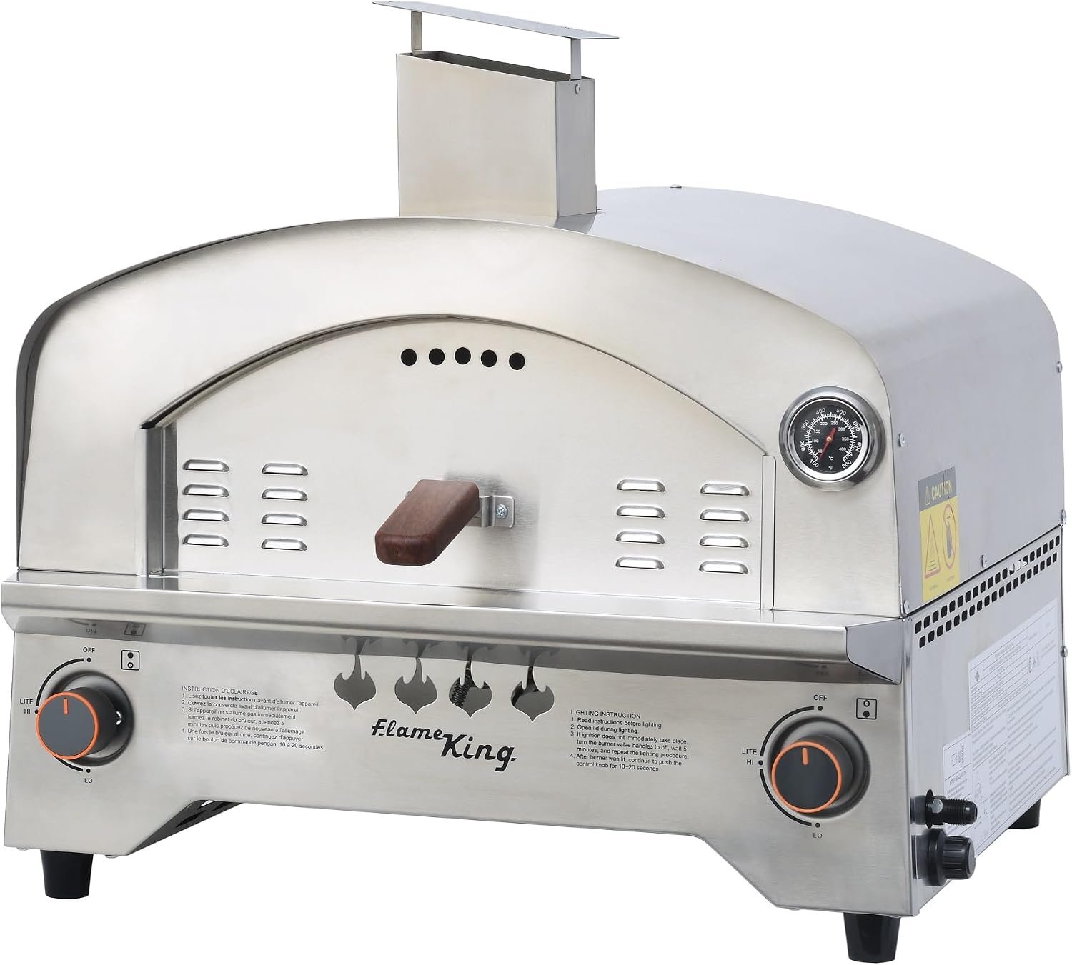 Flame King YSNSSPZG Propane Pizza Oven – Portable Outdoor Cooking Oven with High-Temperature Stone Baking Performance - Image 8