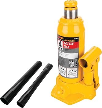 Performance Tool W1623 Hydraulic Bottle Jack – 4 Ton Capacity with Adjustable Lift Screw and Heavy-Duty Steel Body