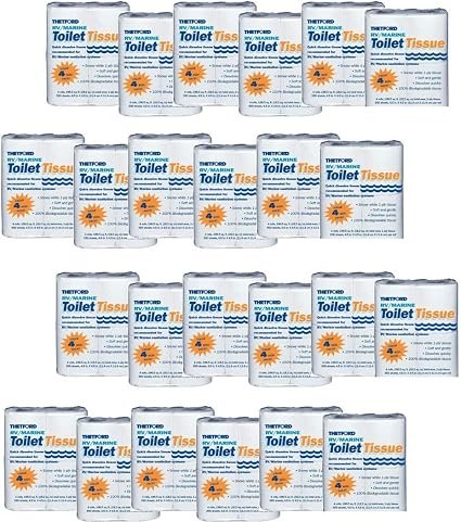 Thetford 20804 1-Ply RV Toilet Tissue – 4 Roll Value Pack Fast-Dissolving Septic-Safe Bathroom Paper - Image 3