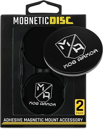 Mob Armor Mounting Discs 2-Pack MOBMD – Adhesive Mount Bases for Device Mount Installation Surfaces