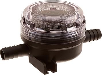 Flojet 01740004A Inline Strainer – 1/2 in Threaded Connections with Removable Filter Screen for Water Pump Protection