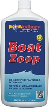 Sudbury 805Q Boat Zoap Boat Wash – 32 oz Concentrated Marine Cleaning Solution for Fiberglass and Painted Surfaces