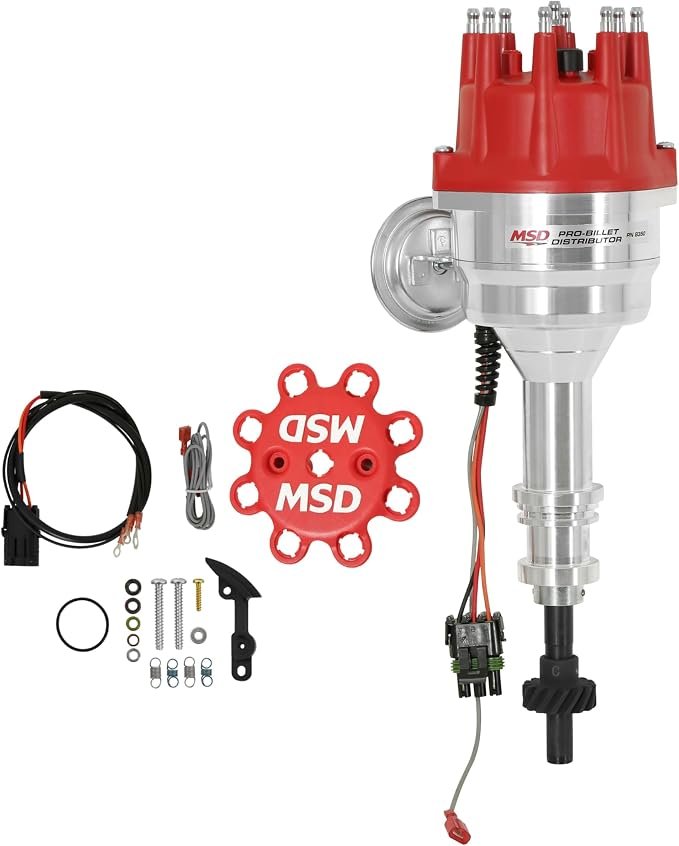 MSD 8350 Ford Ready-to-Run Distributor – Built-In Rev Limiter, Vacuum Advance, Small Block Ford Ignition Upgrade
