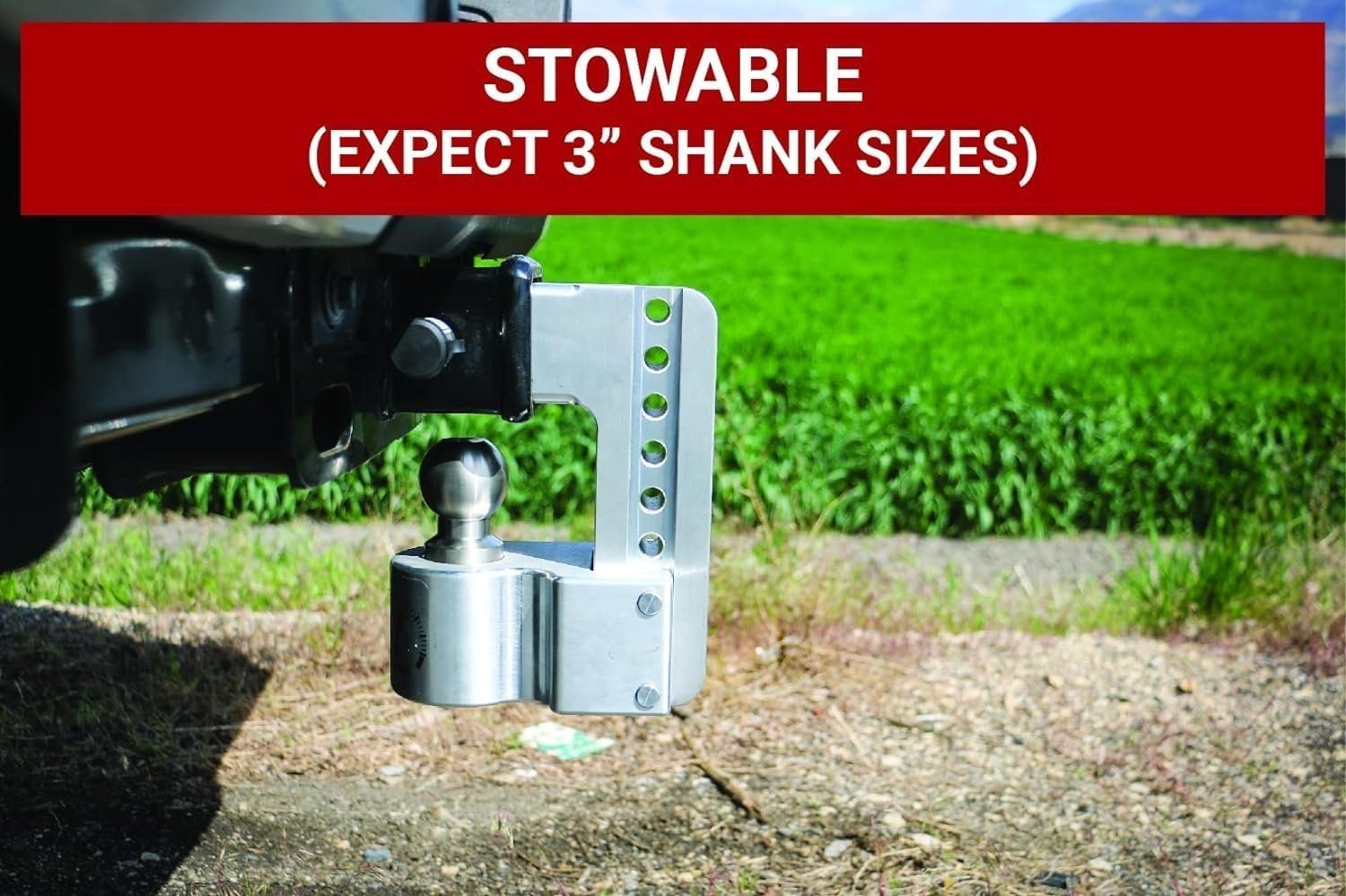 Weigh Safe WS1025KA Adjustable Drop Hitch – 10in Drop, 2.5in Shank, Stainless Dual Balls, Keyed Alike Locks - Image 4