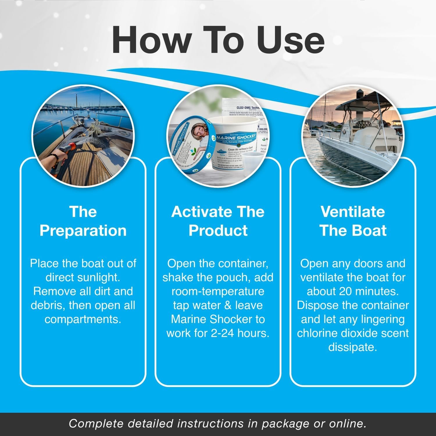 Biocide Systems 3237 Marine Shocker Odor Eliminator – Chlorine Dioxide Vapor Treatment for Boats and Cabins - Image 5