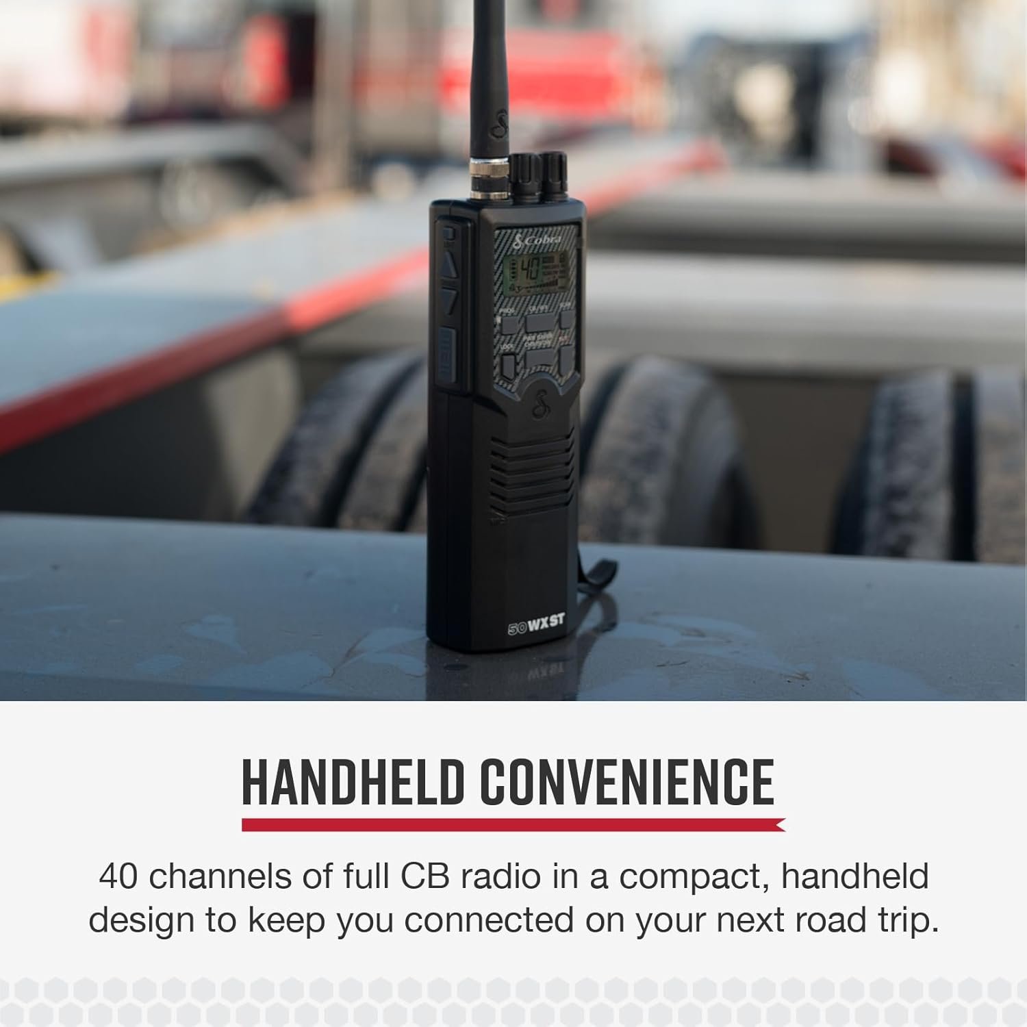 Cobra HHRT50 Portable 40-Channel CB Radio – Handheld Citizen Band Radio with Mobile Adapter and Battery Operation - Image 2