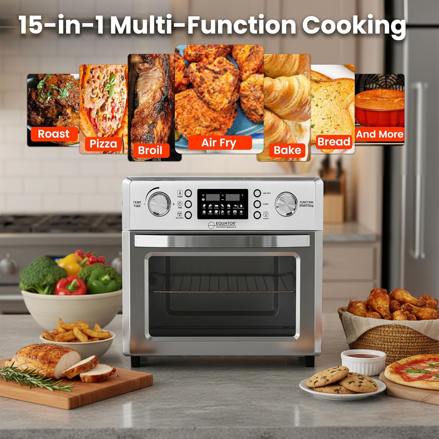 Pinnacle AF500STAIN Air Fryer Oven – 26L 5-in-1 Countertop Cooker with Air Fry, Roast, Bake and Dehydrate Functions - Image 7