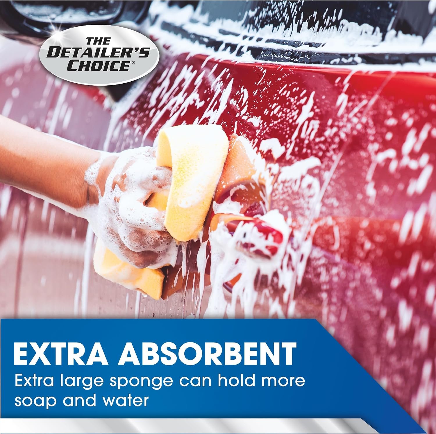 Carrand 40102 Giant Bone Car Wash Sponge – 8.75 x 4.75 x 3in Extra-Absorbent Yellow Foam Cleaning Sponge - Image 3