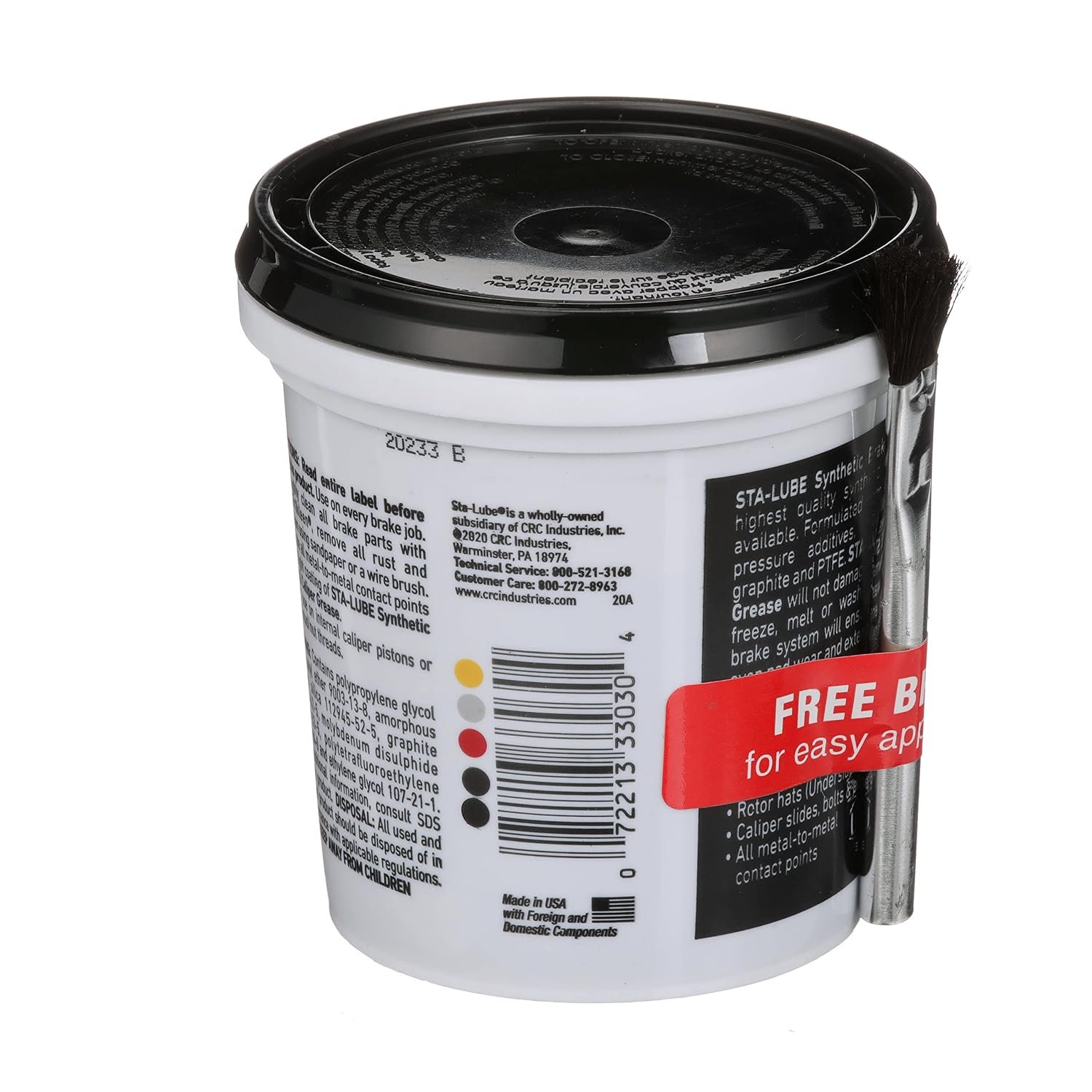 CRC Sta-Lube SL3303 Synthetic Brake & Caliper Grease – High-Temperature Lubricant for Disc Brake Components and Hardware - Image 2