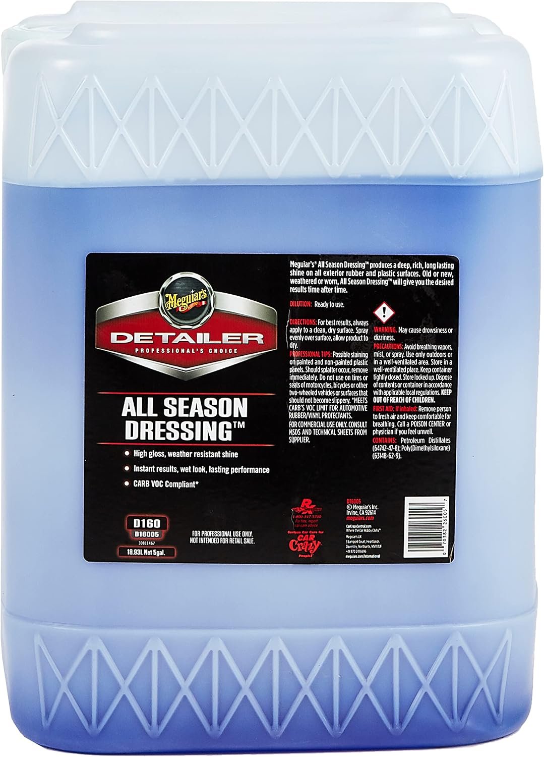 Meguiar's D16005 All Season Dressing – 5 Gallon Ready-to-Use Exterior Dressing for Tires, Trim and Rubber Surfaces - Image 2