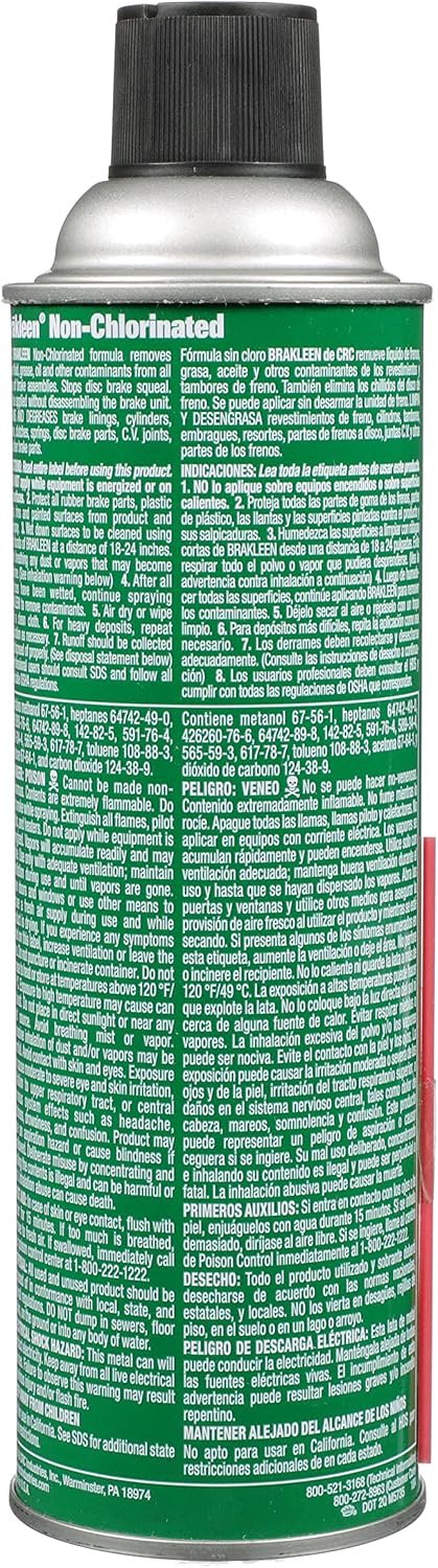 CRC Brakleen 5088 Non-Chlorinated Brake Cleaner – 15 oz Fast-Drying Residue-Free Brake Parts Aerosol - Image 2