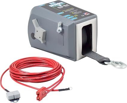 Dutton-Lainson 25215 StrongArm TW9000 Electric Winch – 3000 lb Capacity 12V DC with 20ft Polyester Strap and Clutch