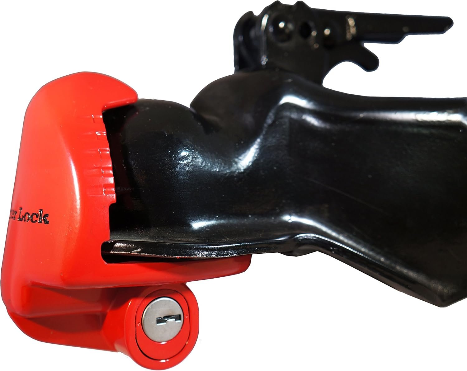 Master Lock 389DAT Universal Trailer Coupler Lock – Adjustable Zinc Body with Bright Red Finish and Keyed Security - Image 4