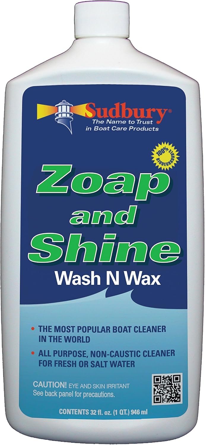 Sudbury 809 Boat Zoap & Shine – 32 oz Concentrated Boat Wash with Gloss Enhancers for Marine Finishes
